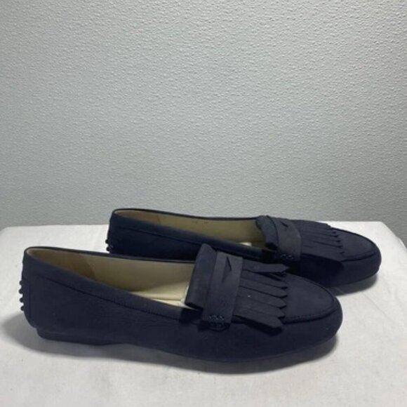 NEW AMALFI By Rangoni Dannola Kiltie Penny Womens Size 10 Navy Slip On Loafer - Picture 5 of 6